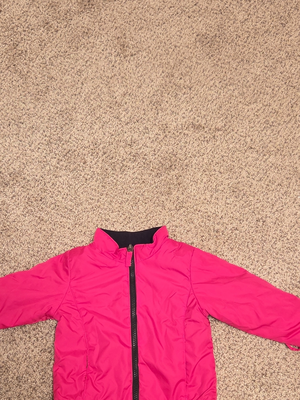 Cherokee Bright Pink Kids Puffer Jacket with Black Trim - Picture 7 of 10